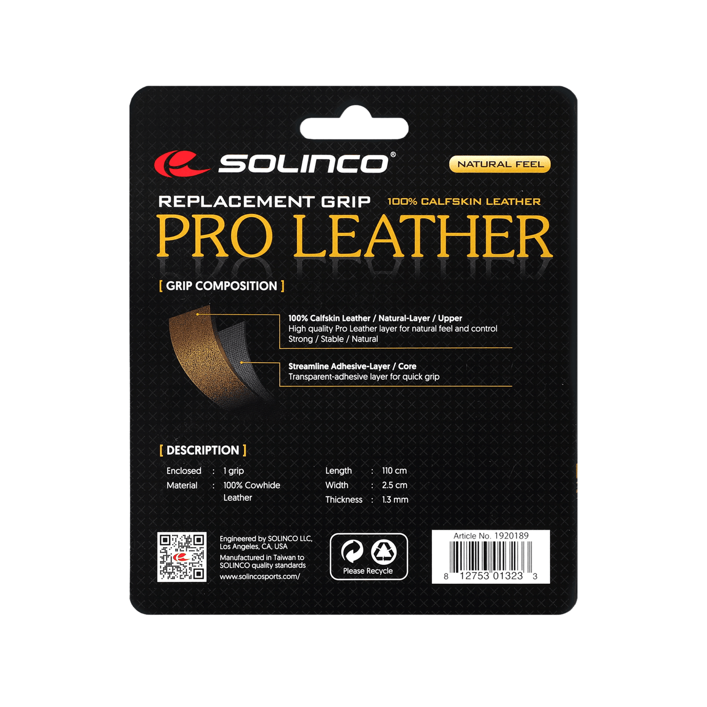 Pro Leather Replacement Grip - Solinco Sports Australia / New Zealand