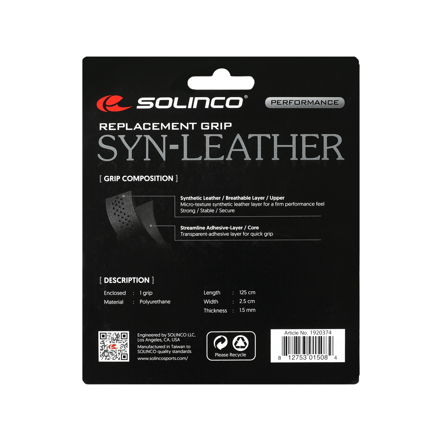Syn - Leather Replacement Grip - Solinco Sports Australia / New Zealand