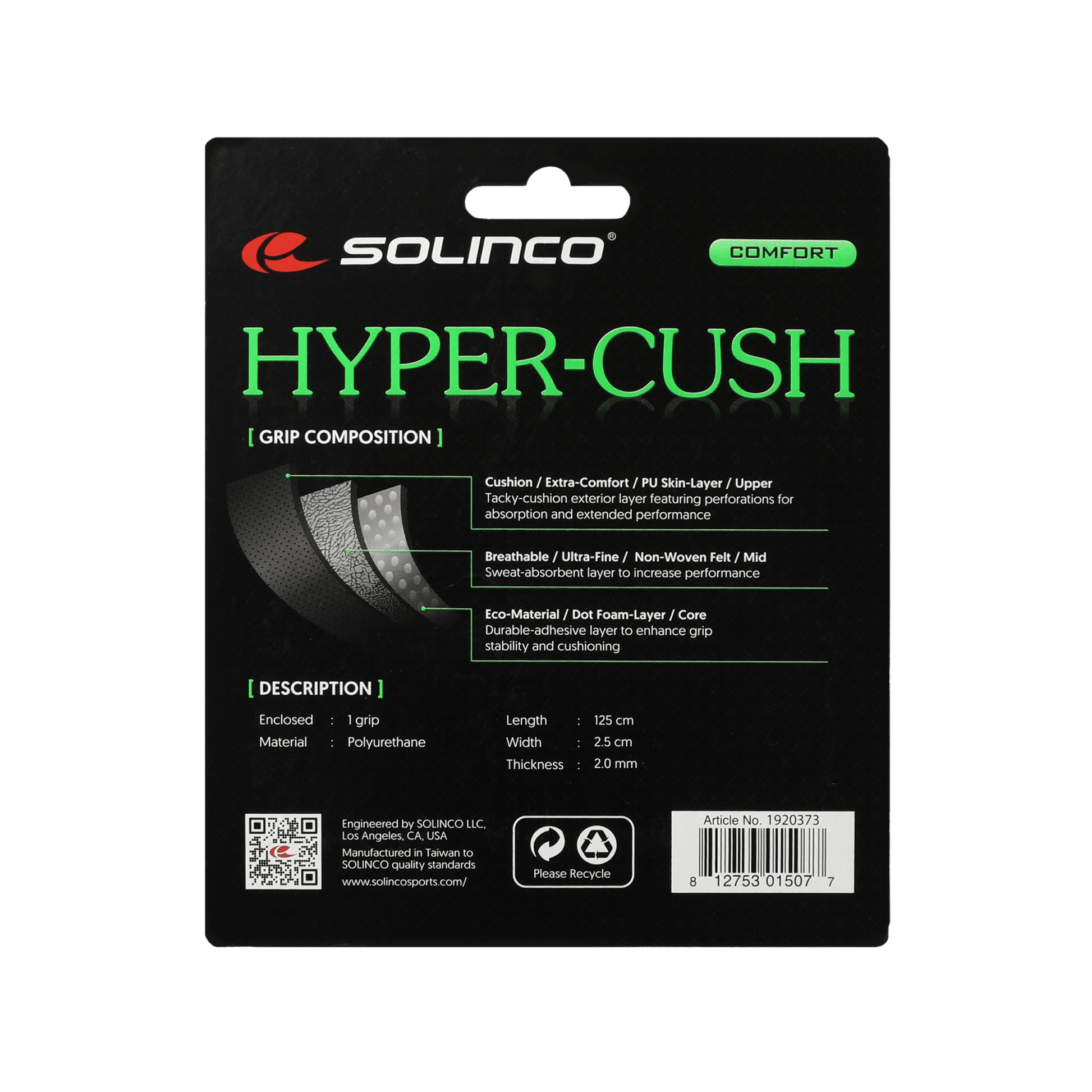 Hyper - Cush Replacement Grip - Solinco Sports Australia / New Zealand