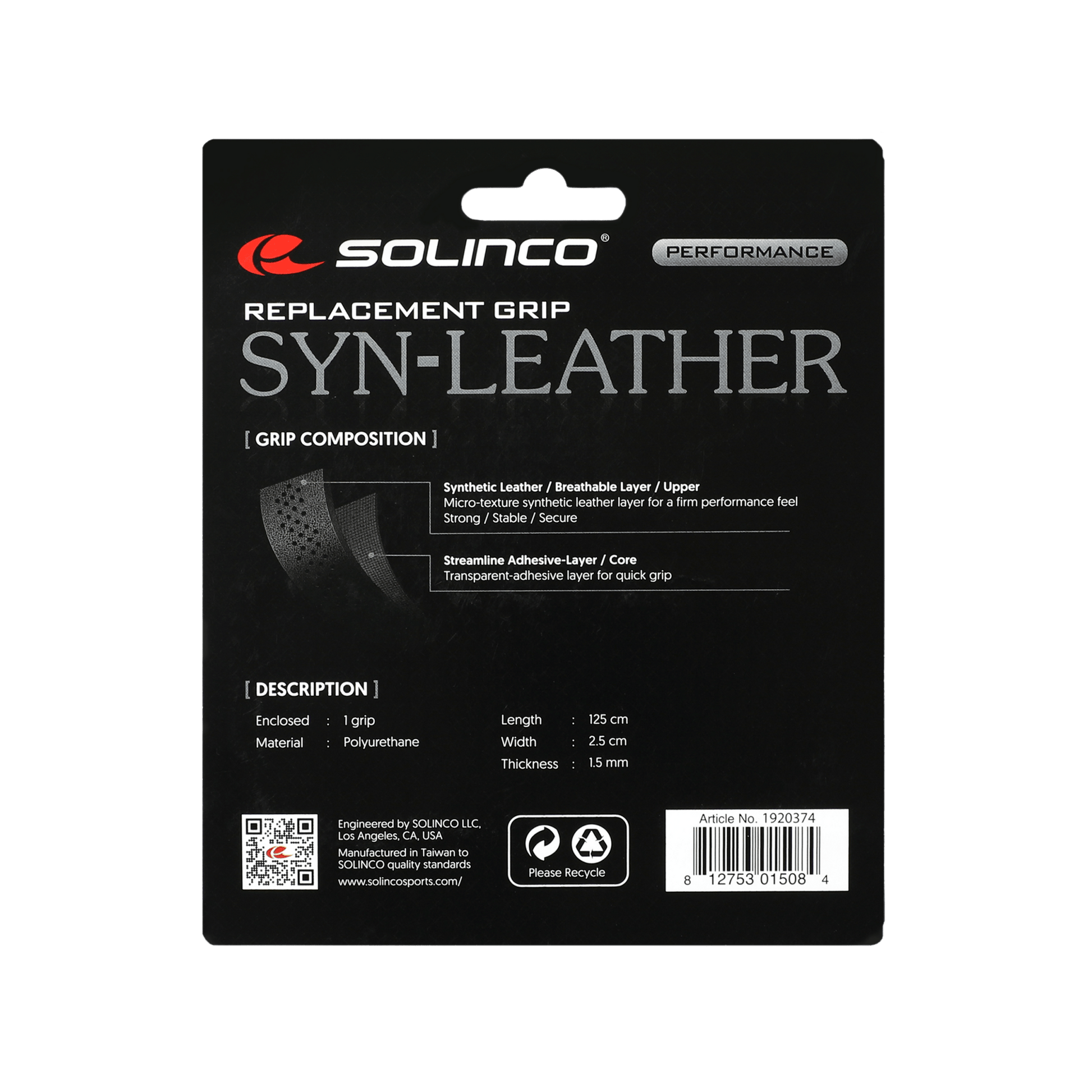 Syn - Leather Replacement Grip - Solinco Sports Australia / New Zealand