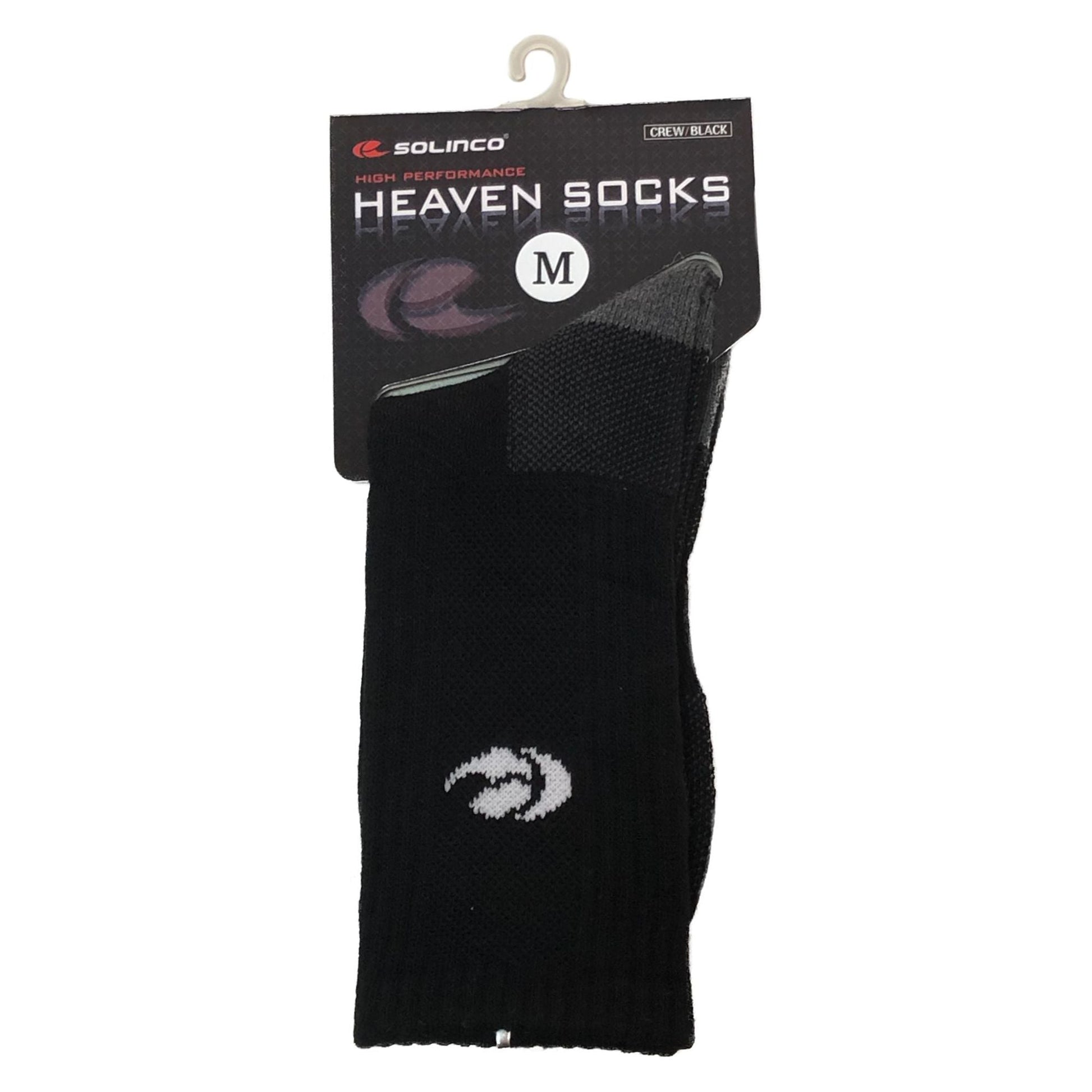 Heaven Crew Socks - Black - Solinco Sports Australia / New Zealand